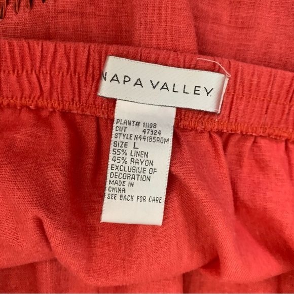 Vintage Napa Valley Coral Linen Blend Skirt - Picture 12 of 12